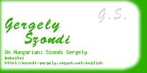 gergely szondi business card